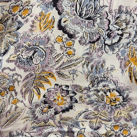 Vanessa Bruno Floral Surplice Faux Wrap Long Sleeve Mini Dress Boho Cream 8 - Picture 8 of 8